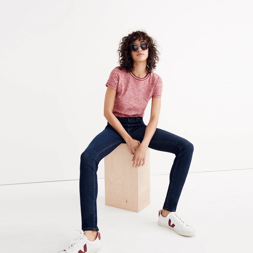 Madewell 9" High Rise Skinny Jeans Larkspur Wash Size 25 Indigo‎ Blue Dark Wash